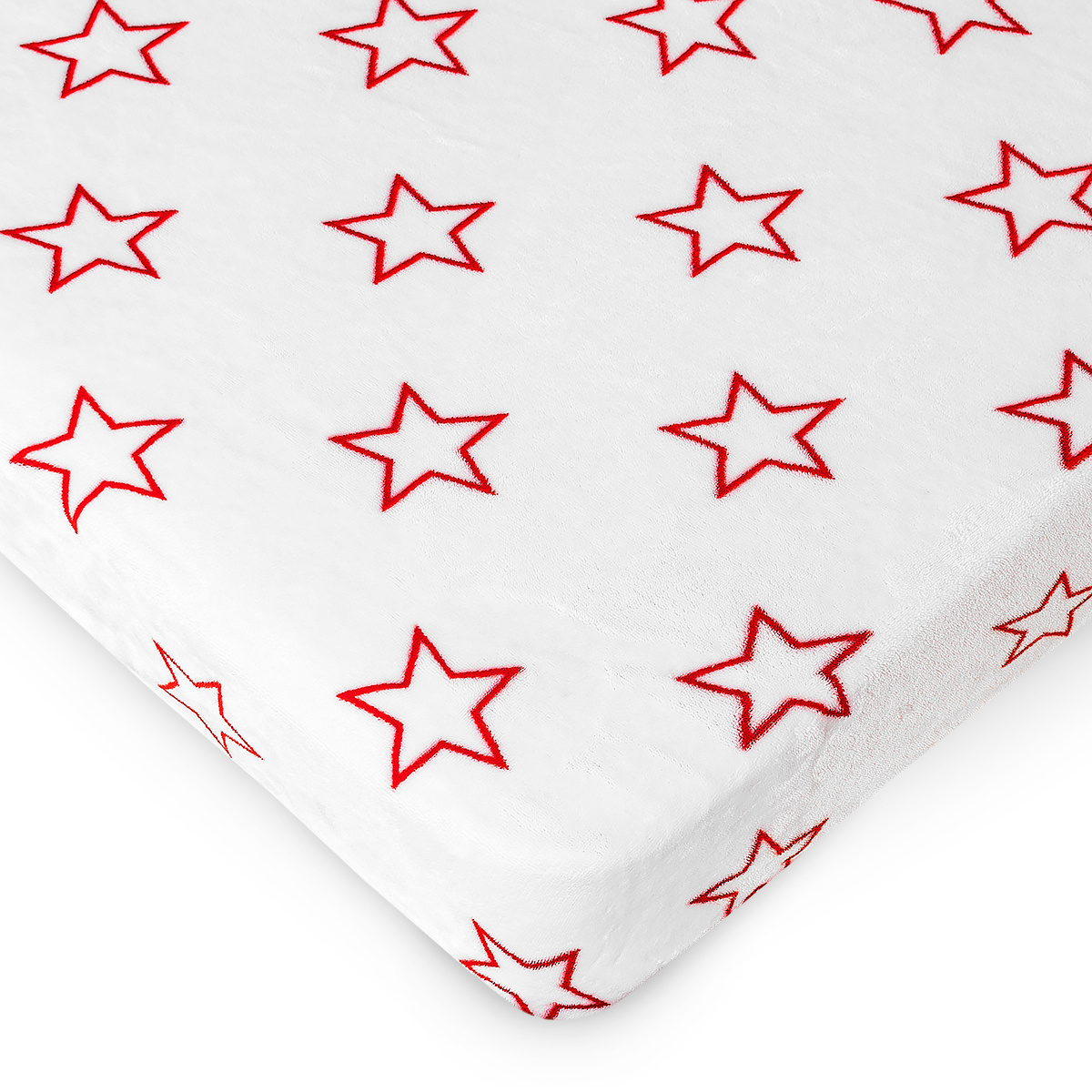 Cearșaf de pat 4Home Stars red microflanel, 180 x 200 cm 180