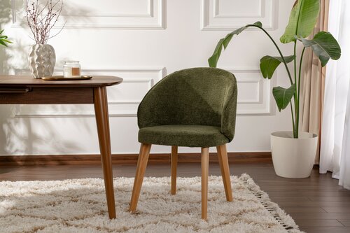 Set de scaune de sufragerie Bentley Green andLight Oak, 2 buc.