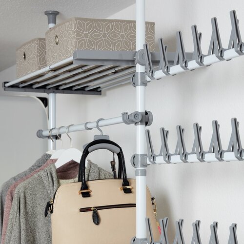 Wenko Set de 2 bare telescopice orizontale Herkules, alb