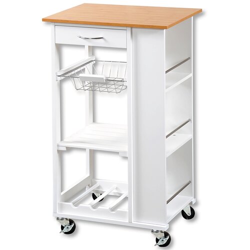 Kesper 25777 Kuchynský vozík s pracovnou doskou, 87 x 50 x 37 cm