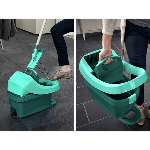 Leifheit Profi відро з ножним віджимом та вбудованими колесами 55076