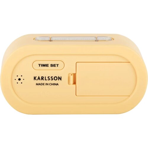 Karlsson KA5753LY digitális asztalióra/ébresztőóra, soft yellow