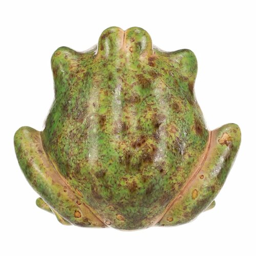 Ceramiczna dekoracja ogrodowa Urocza żaba, 13 x 10x 12 cm