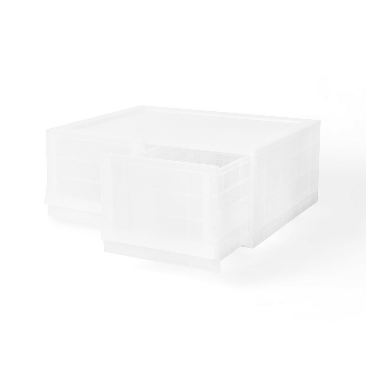 Modułowy pojemnik Wave twin Mist bez kółek 54,6 x 43,4 x 22 cm, szeroki - 2 szuflady