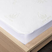 4Home Aloe Vera Wasserdichte Matratzenschoner mit Saum, 90 x 200 cm + 30 cm