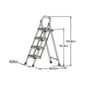 Lamart LT8098 Eurostep Trittleiter, 4 Stufen