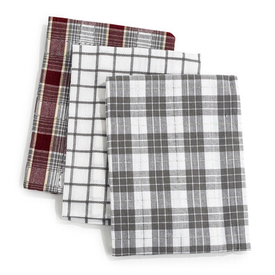 Ścierka kuchenna żakardowa Grey, 45 x 70 cm, zestaw 3 szt.