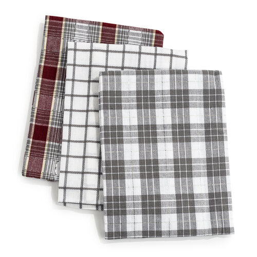 Ścierka kuchenna żakardowa Grey, 45 x 70 cm, zestaw 3 szt.