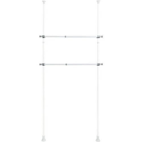 Wenko Set de 2 bare telescopice orizontale Herkules, alb