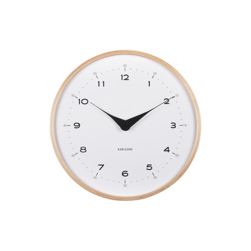 Karlsson 5995WH designové nástěnné hodinybílá, pr. 30 cm