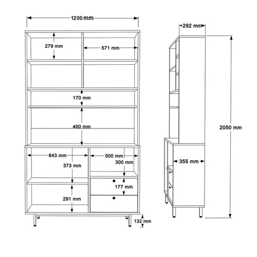 Schrank Rery Oak and Green