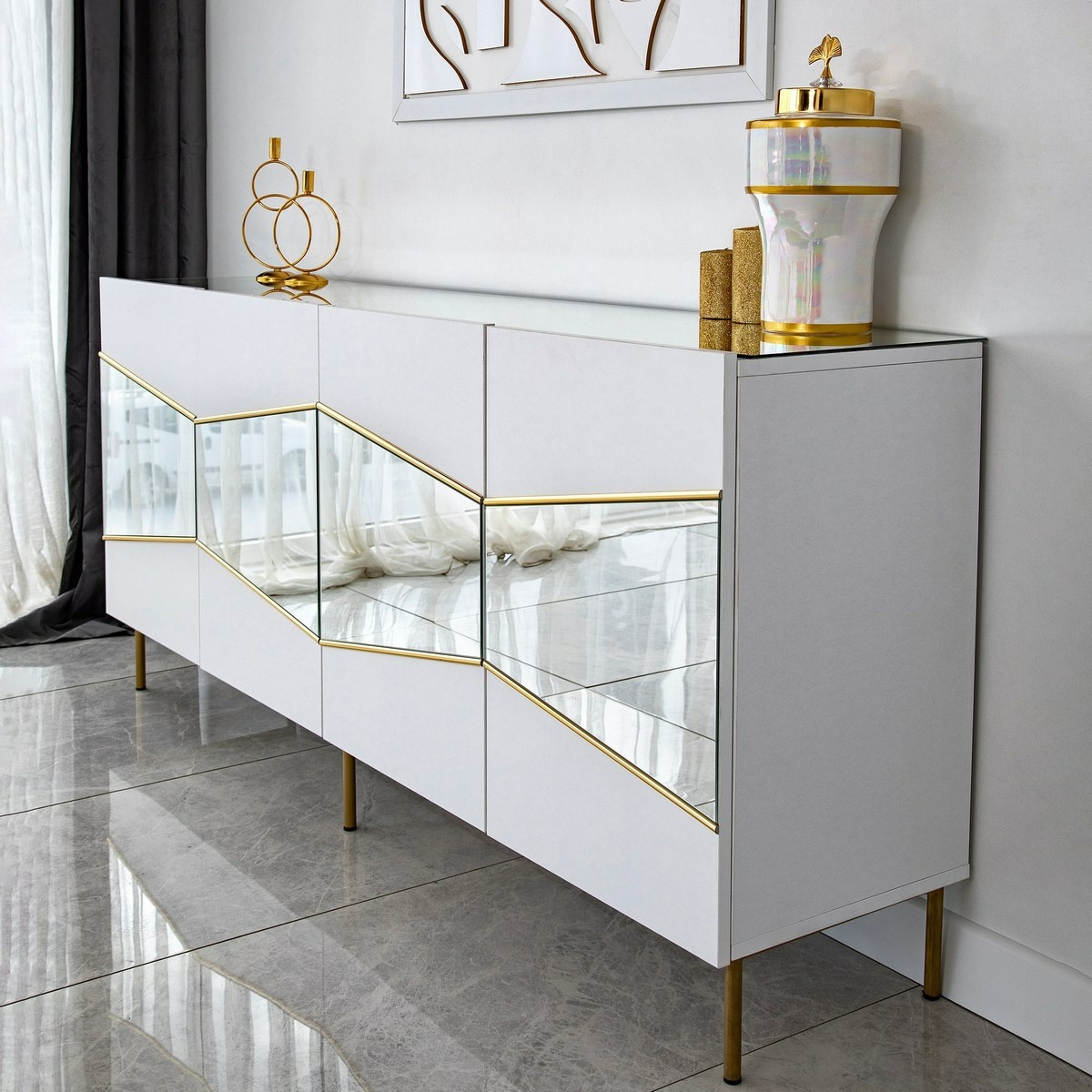 Skrinka Nice White and Gold