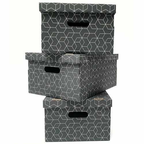 Compactor 3-teiliges Set von Kartons, 32 x 45,5 x 22 cm