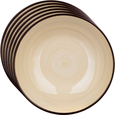 Banquet Sada 6 hlubokých talířů Palas 18 cm,krémová