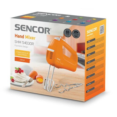 Sencor SHM 5403OR kézi habverő, narancs színű