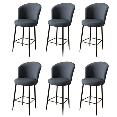 Set de scaune de bar Alte, Anthracite and Black, 6 buc