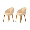 Esszimmerstuhl-Set Bentley Beige and Dark Oak,