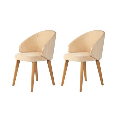 Set de scaune de sufragerie Bentley Beige and Dark Oak, 2 buc.