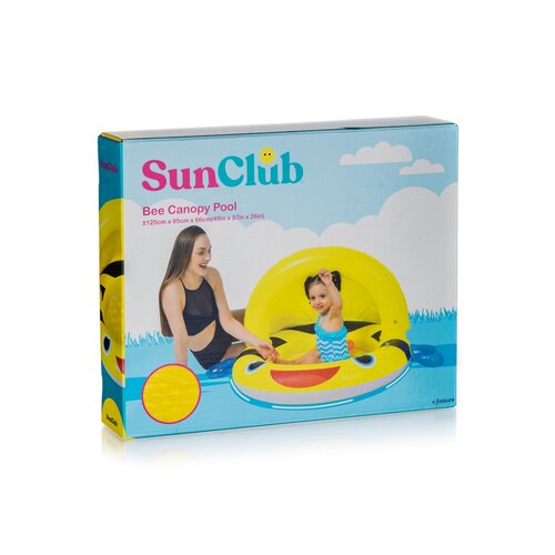 Vetro-Plus Piscină pentru copii cu acoperiș înformă de albinuță, diametru 120 cm
