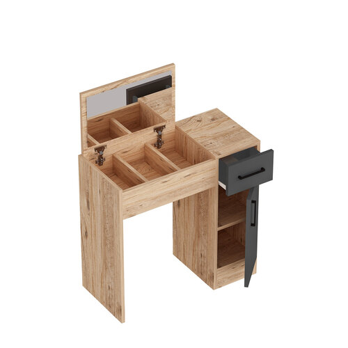 Kozmetický stolík Inci Anthracite