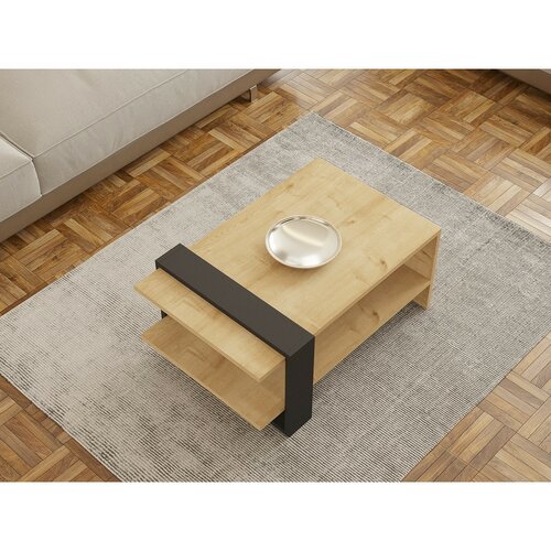 Konferenční stolek Yonca Anthracite and Sapphire Oak