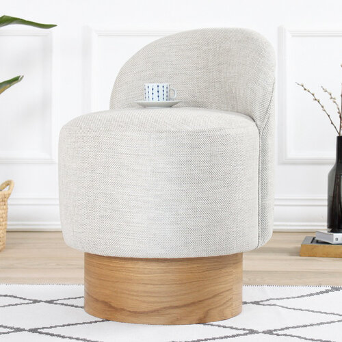 Taburet  Barren Puf Light Grey