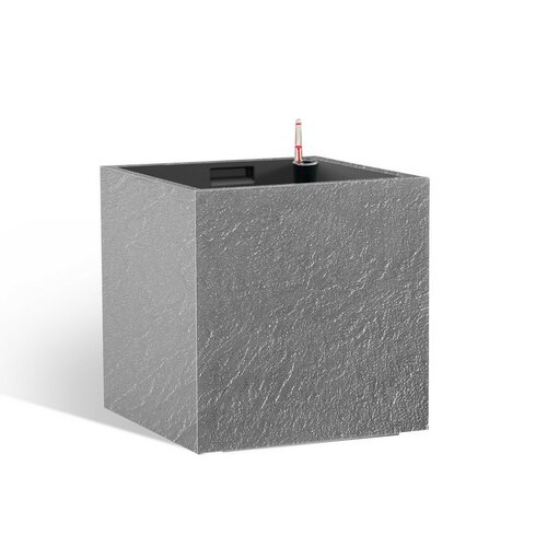 Flower Lover Samozavlažovací květináč Cubico Stonešedá, 27 cm