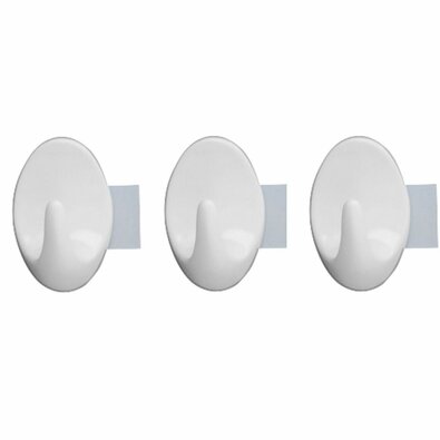 Wenko Set 3 kopalniški kavlji Strip It, beli