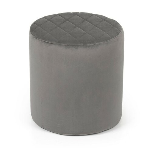 Taburet SOFT GRID Puf, šedý samet