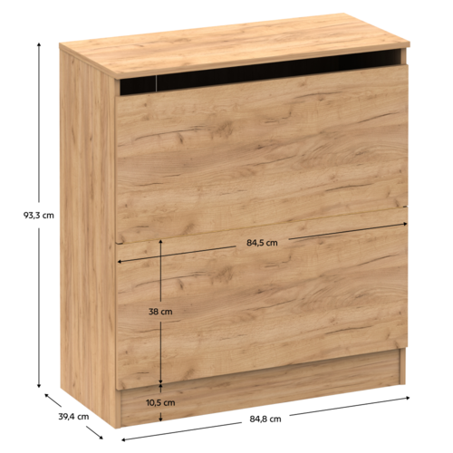 Szafka na pościel BETTY 2, dąb craft złoty