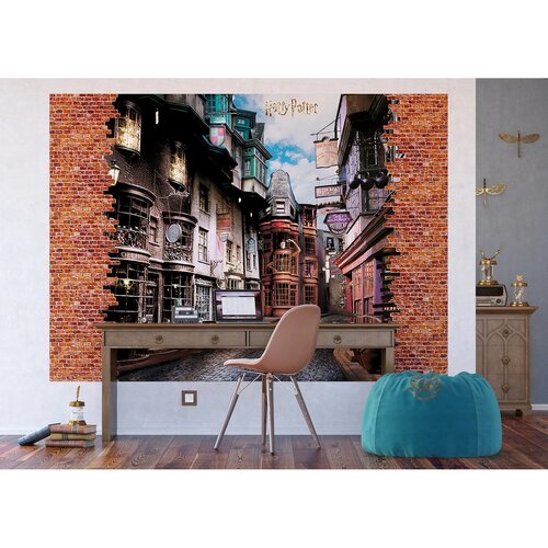 Gyermek fotó tapéta Harry Potter Diagon Alley 252x 182 cm, 4 részes, 4 db