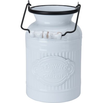 Dekorative Milchkanne Flowers & Garden Hellgrau,14 x 26 cm