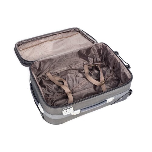 Pretty UP Cestovní textilní kufr TEX20 S, šedá