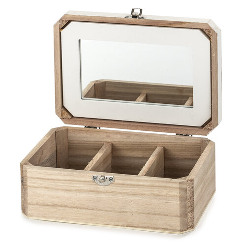 Cutie din lemn Santini, pentru bijuterii, cu oglindă