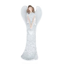 Polyresinový anjel so srdiečkom, 20 cm