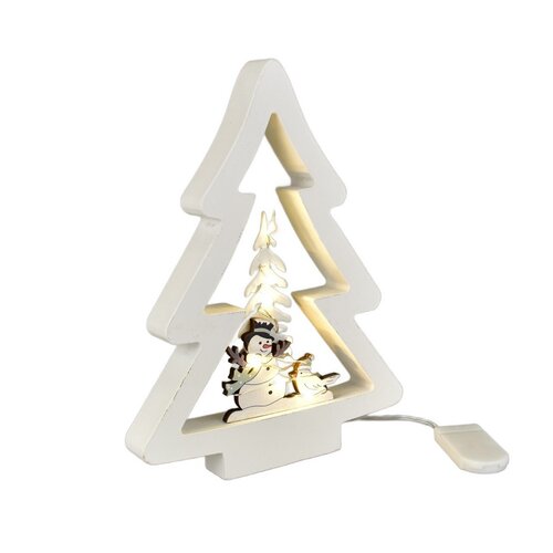 Vánoční LED dekorace Stromek, 14,5 x 19 cm, teplá bílá