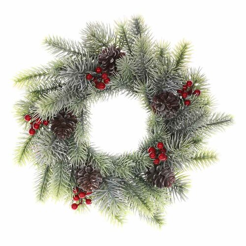 Cones karácsonyi koszorú, átmérő 34 cm