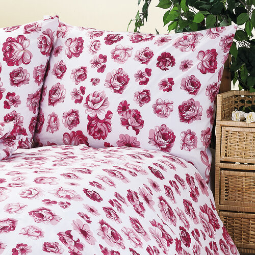 Lenjerie de pat 4Home din bumbac Floral, pentru 2 persoane, 220 x 200 cm, 2 buc 70 x 90 cm