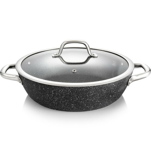 Tescoma Tiefe Pfanne mit Deckel PRESIDENT Stone, 28 cm