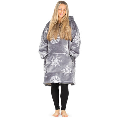 4Home Sweatshirt Lammfelloptik Mikroplüsch Silent Snowfall, Uni M – für Damen