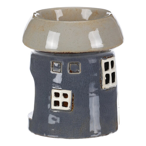 Aroma lampa Hiška siva, keramika, 11 x 11 x 13 cm