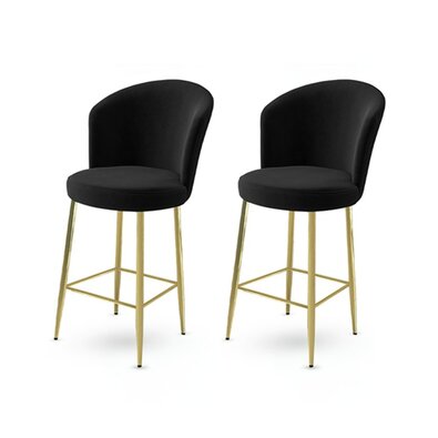 Alte Black and Gold bárszék szett, 2 db