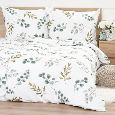 Lenjerie de pat din bumbac 4Home Eucalyptus , 140x 200 cm, 70 x 90 cm
