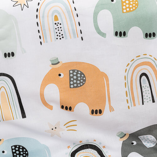 Lenjerie de pat copii, din bumbac, 4Home Little elephant, 100 x 135 cm, 40 x 60 cm