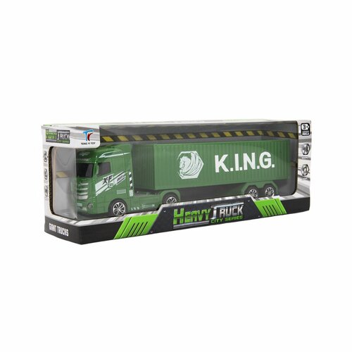 Teddies Kamión s kontajnerom na zotrvačník, 30 cm, so svetlom a zvukom