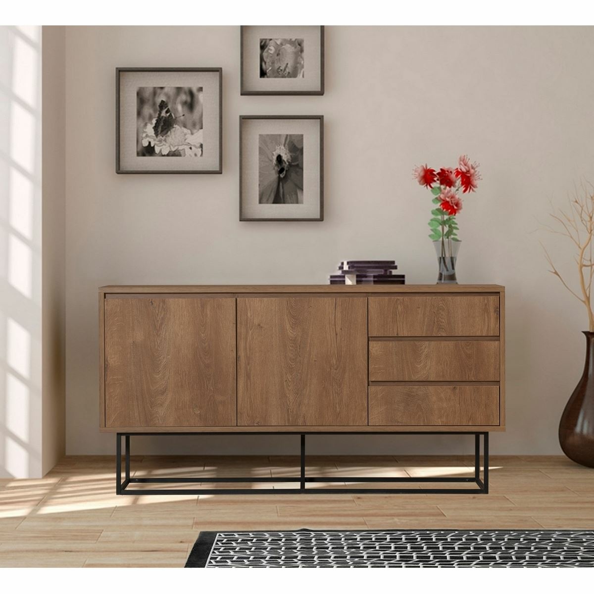 Skrinka Ruba Walnut and Black
