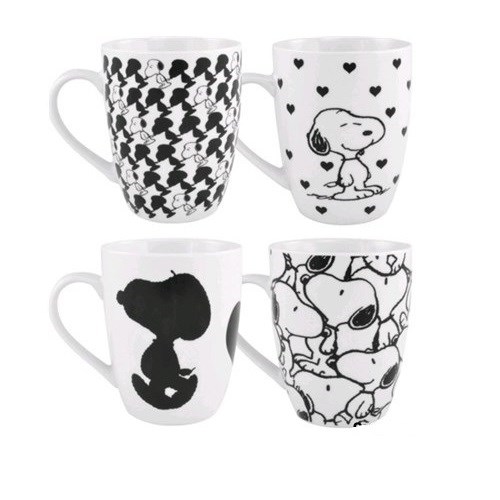 Keramický hrnček Snoopy 280 ml, 4 ks