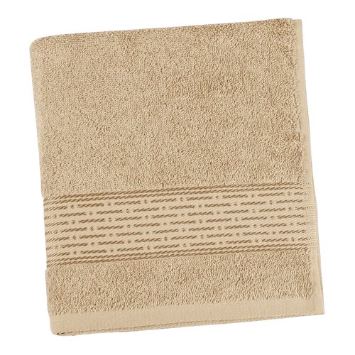 Handtuch Kamilka Streifen dunkelbeige, 50 x 100 cm