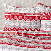Lenjerie de pat din bumbac Crăciun 4Home Red Nordic, 140 x 200 cm, 70 x 90 cm