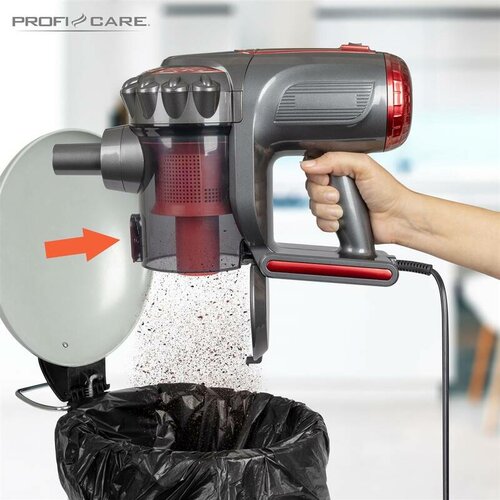 ProfiCare BS 3038 tyčový aku vysavač 2v1, červená